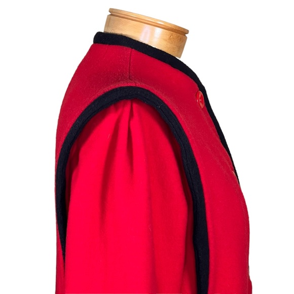 Royal Balkan Tailors Vintage Dead Stock Red & Black Wool Blazer Size 11 … - Picture 10 of 16